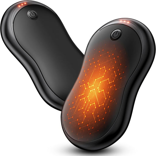 Rechargeable Hand Warmers 2 Pack, Portable Magnetic Electric Hand Warmers, 3 Heat Settings, up to 20 Hours, Outdoor Warmers for Camping, Hunting, Golf, Gifts for Men & Women