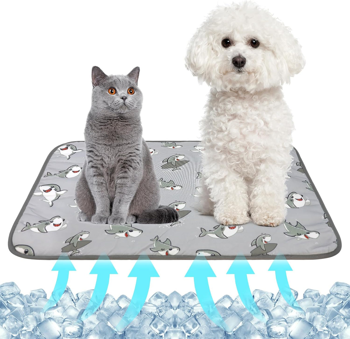 NACOCO Pet Cooling Mat Cat Dog Cushion Pad Summer Cool down Comfortable Soft for Pets and Adults (M, Pink)