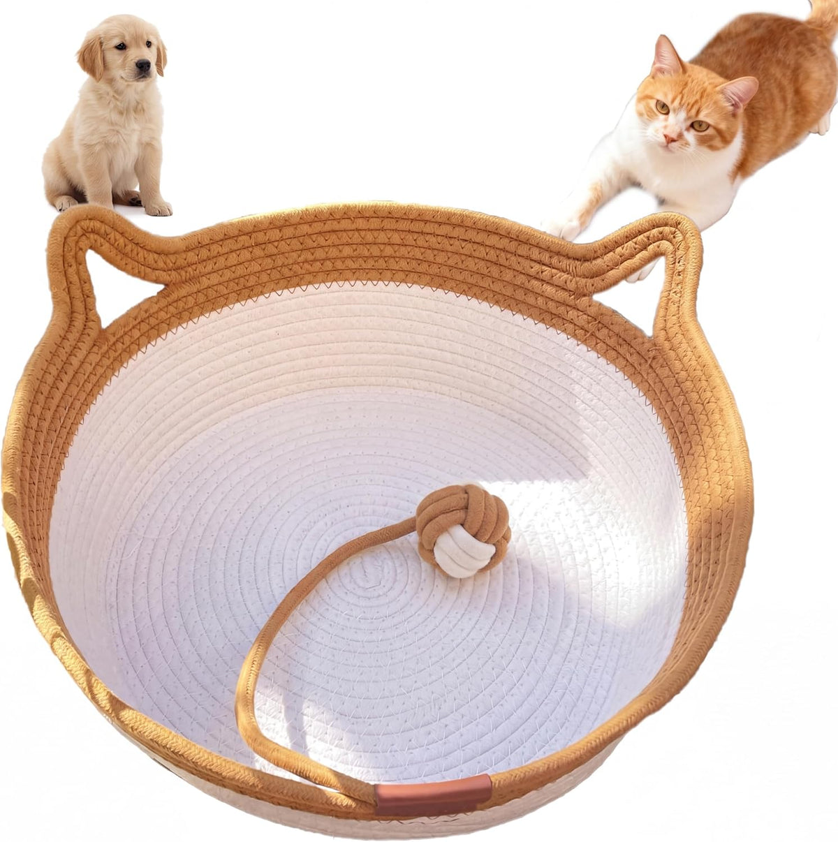 Cat Bed Instinct Basket, Stimuli Handwoven Basket for Cats, Small