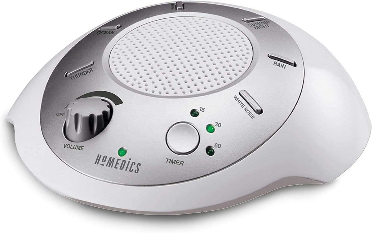 Homedics Soundsleep White Noise Sound Machine, Silver