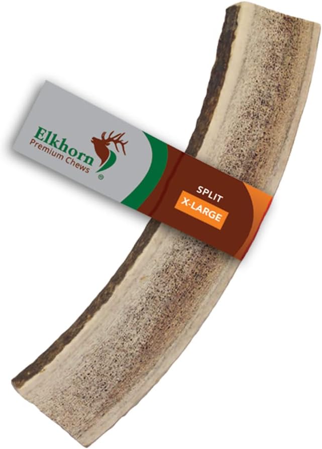 Elkhorn Premium Chews – X Large Split Single Elk Antler Chew (6-10” Long)