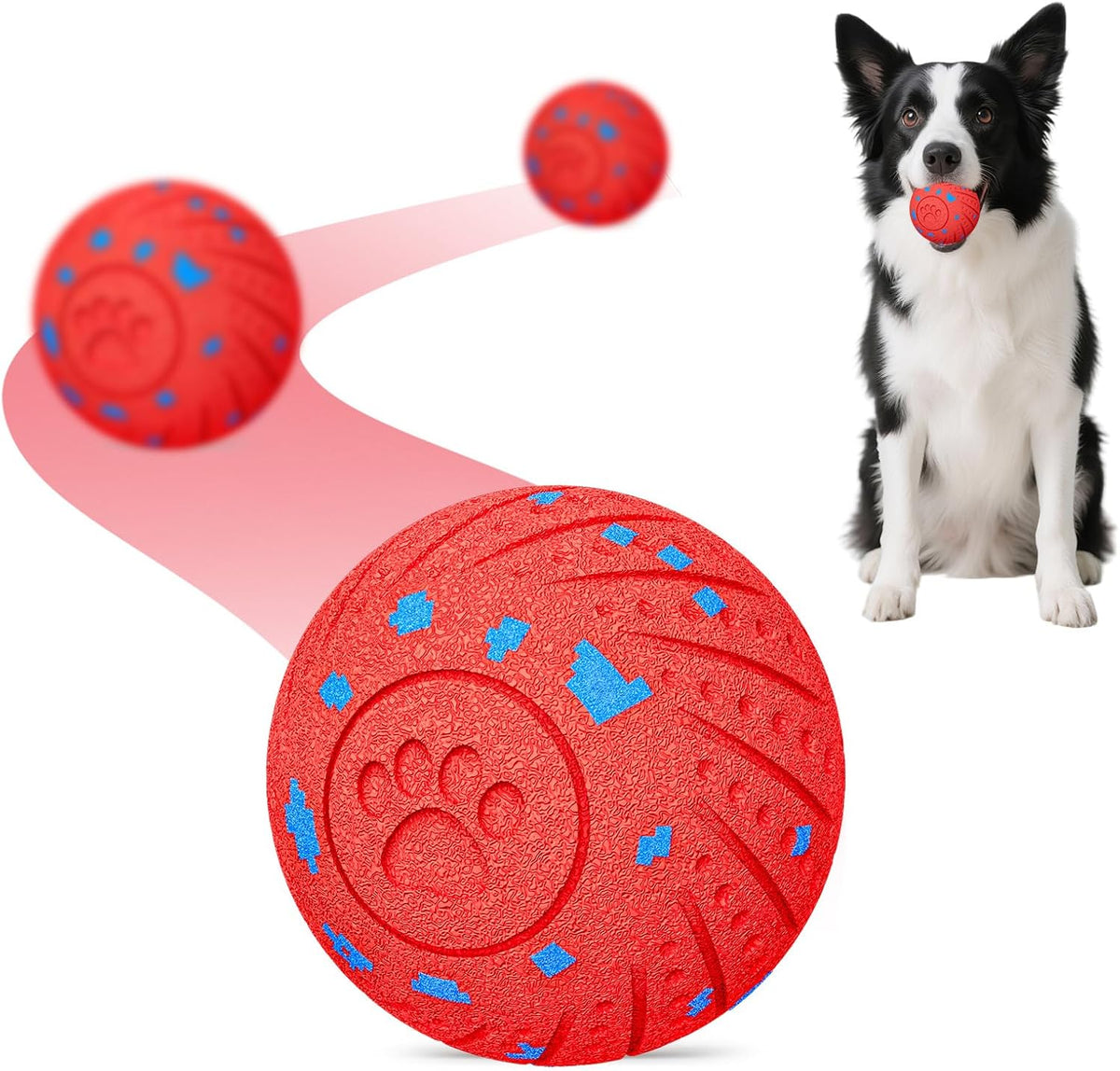 2-In-1 Interactive Dog Ball Toy for Aggressive Chewers, Automatic Moving & Bouncing E-TPU Dog Ball, 3 Modes Smart Pet Toy with Motion Sensor