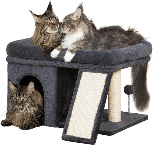 Aechonow XL Cat Tree Tower for Large Adult Cats 20 Lbs+, 23X15.7 Perch Bed
