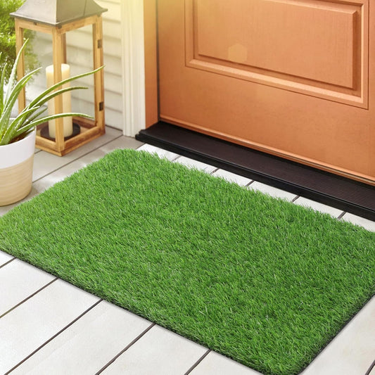 LINLA 32"X 20" Artificial Grass Door Mat, Turf Grass Dog Outdoor Rug