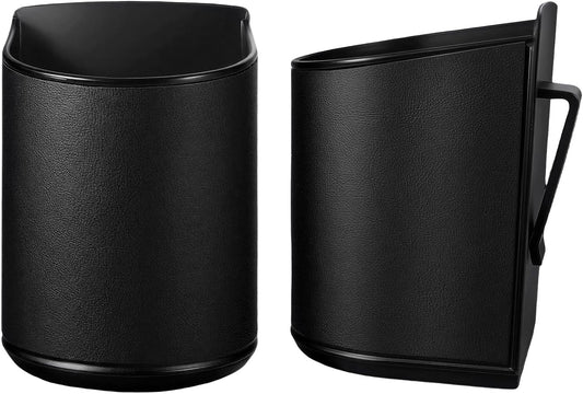 Car Door Cup Holder Sag-Free, Rigid Clip-On Extra Cup Holder for Car Backseat & Headrest, Fits 12-30Oz Tumblers, Leather-Wrapped Car Cup Organizer for Sedans & Evs