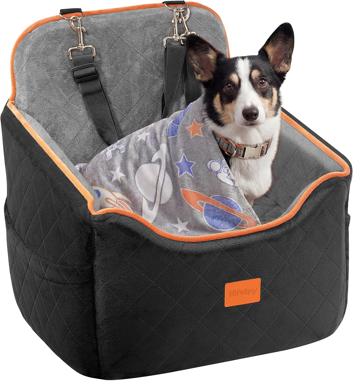 Hipetpy Dog Car Seat 6" Elevated Memory Foam Booster Seat Pet Car Seat