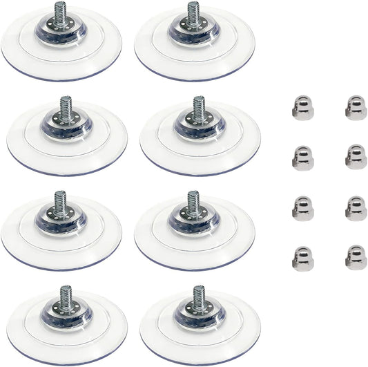 8 Pack Cat Window Perch Suction Cups with Screws, Holds up to 40 Lbs Strong Adhesive Replacement Suction Cups for Foldable & Cordless Cat Window Hammock Seat