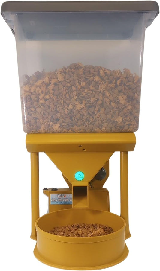 Precision XL Automatic Large Dog Feeder, 30 Lb Storage Capacity, Program up to 4 Timed Meals/Day with Smartphone, Jam-Free (Royal Blue)