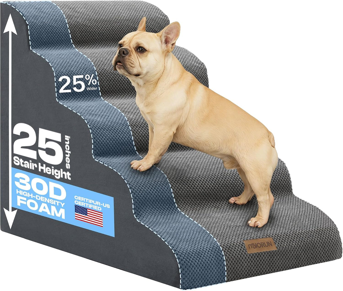 Pawque Dog Stairs & Cat Scratching Post Pet Steps for High Beds Couch
