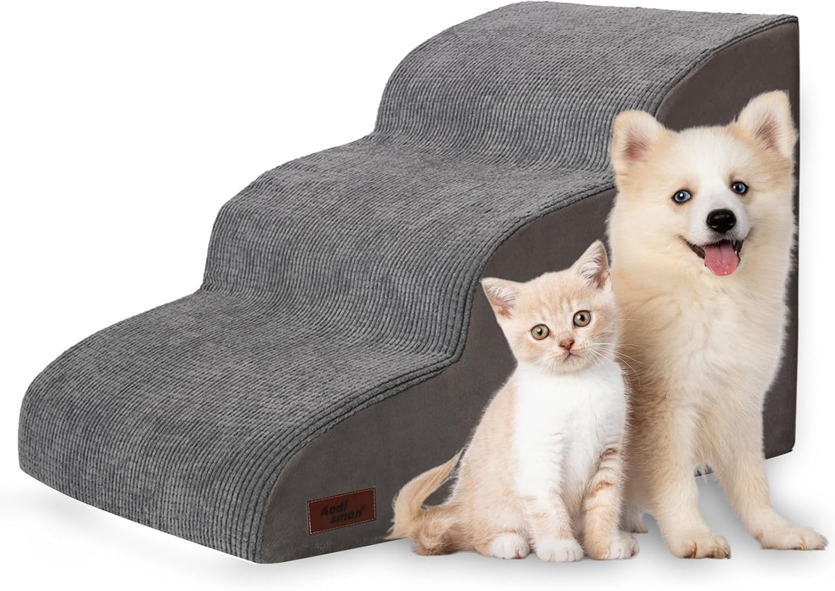 3-In-1 Pet Stairs for Cats, 7.87" Depth Pet Steps for Large Cats