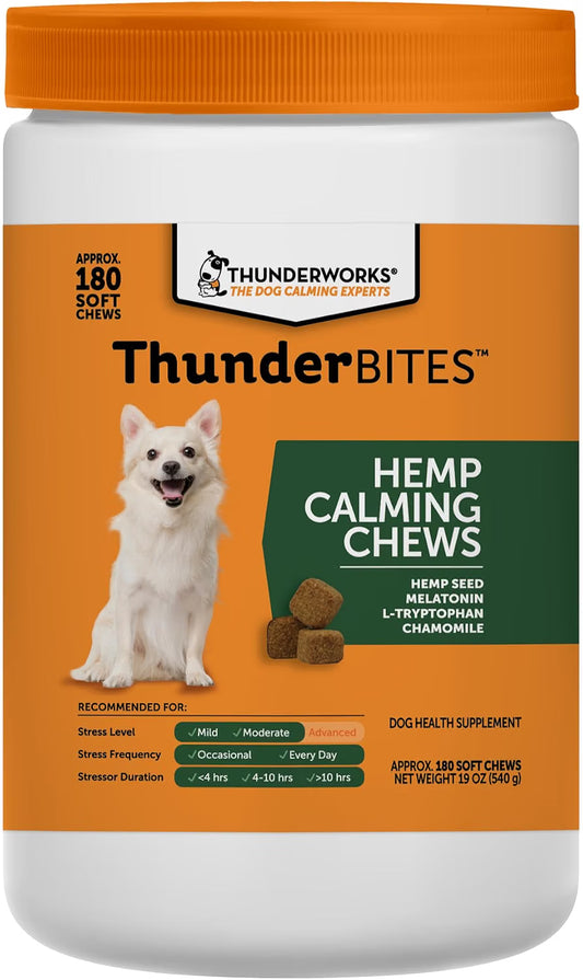 BARK&SPARK Hemp Dog Calming Chews - Stress, Travel, Anxiety Relief Treats