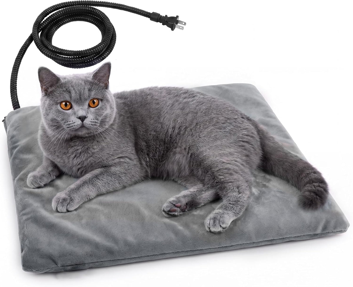 Pet Heated Pad for Cats, Plug-In Constant Temperature, Chew Resistant Cord