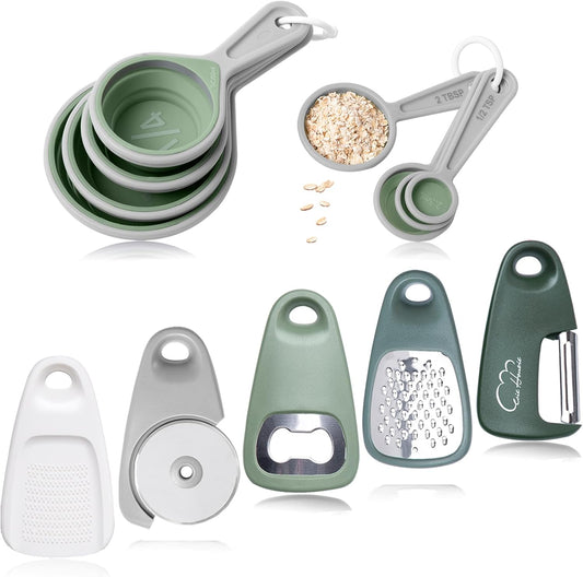Kitchen Gadgets Set 13 Piece, Essentials for Kitchen RV Camper, Blue