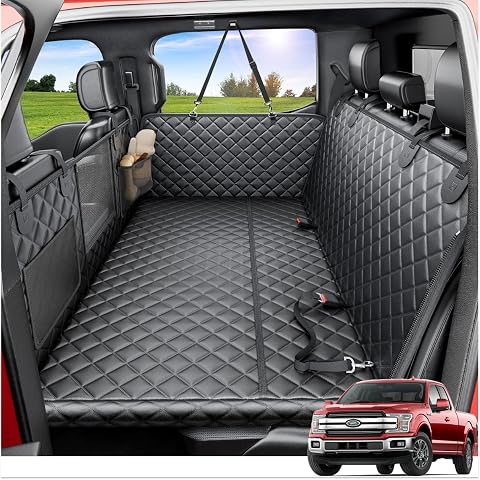 YJGF Hard Bottom Dog Car Seat Cover for Back Seat,Seat Extender for Dogs