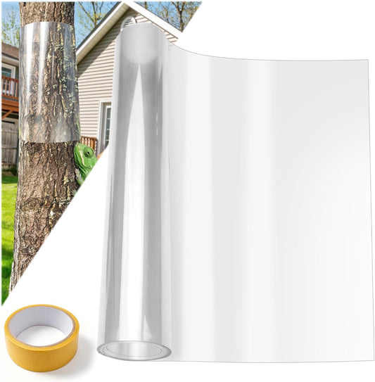 Clear PET Tree Trunk Protector Wrap, 65 X 16 in with Mounting Tape