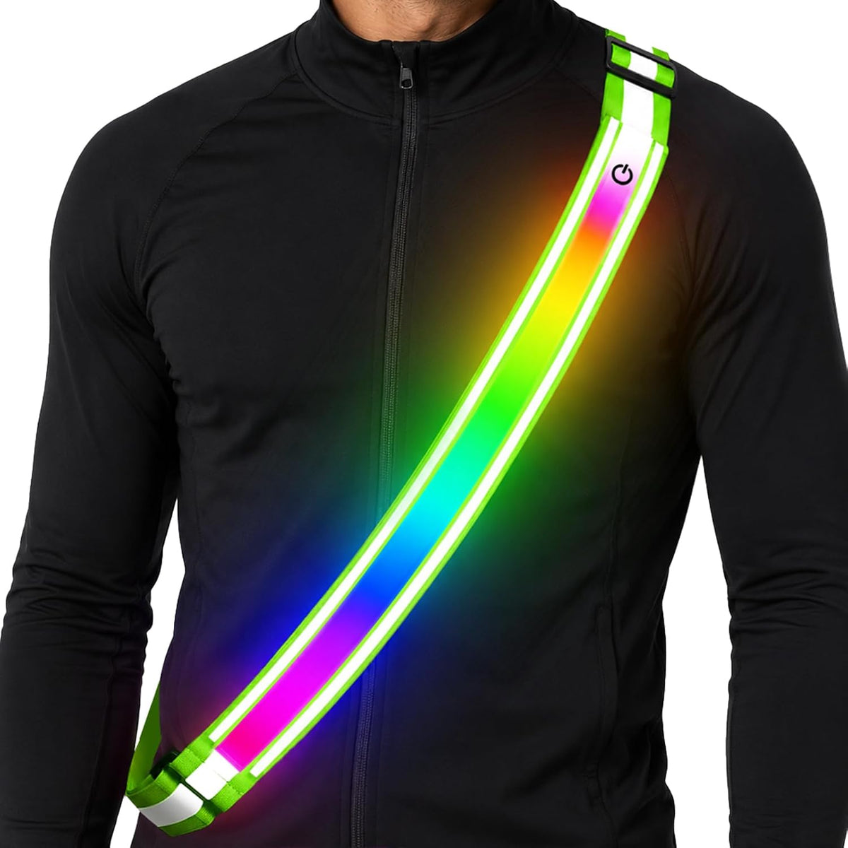 Zacro LED Reflective Belt Sash - 5 Lights Colors & 3 Light Modes