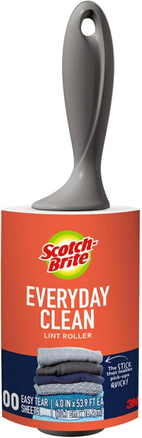 Scotch-Brite Everyday Clean Lint Roller, 100 Sheets Total, 1 Pack