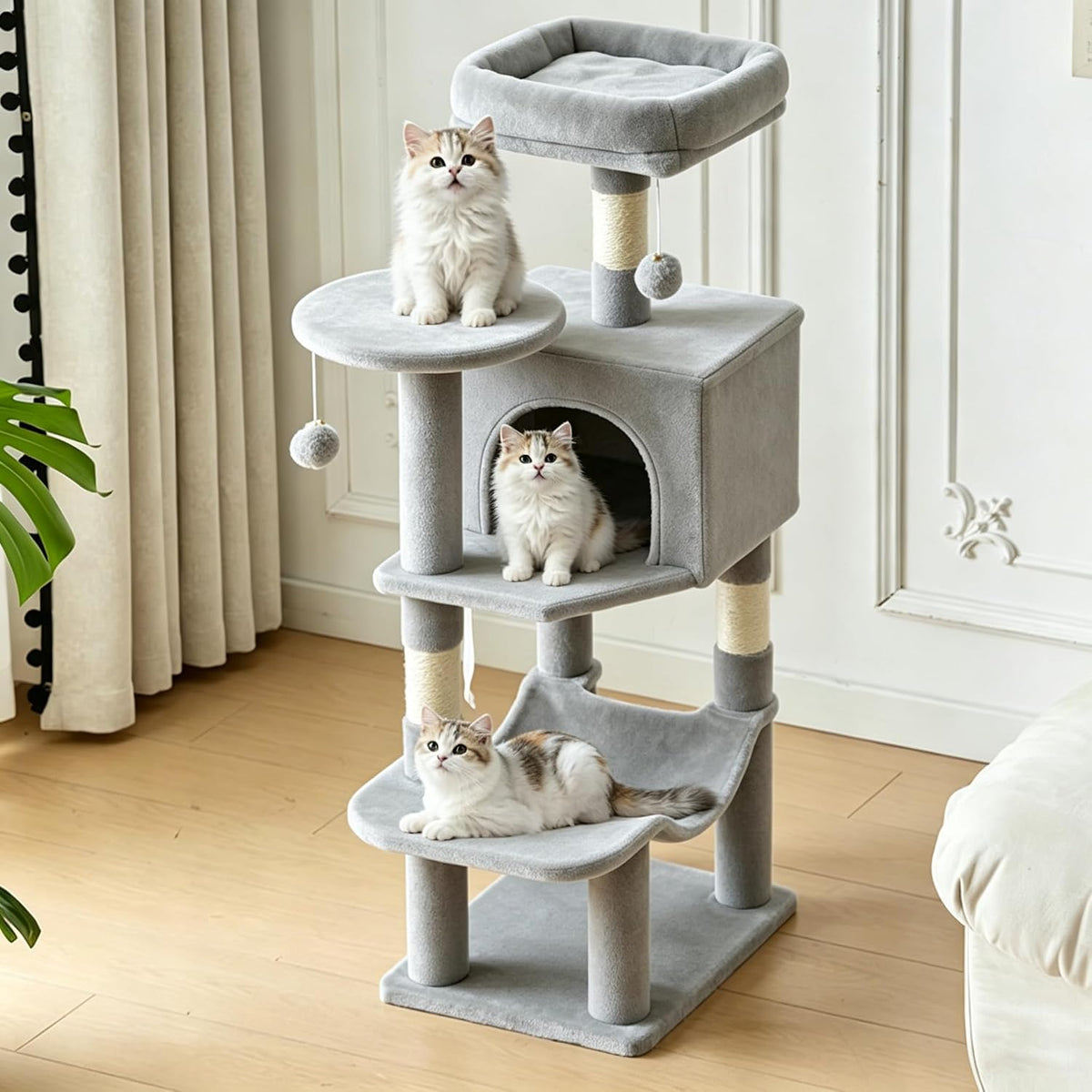 44 Inch Small Cat Tree Tower for Indoor Cats and Kittens
