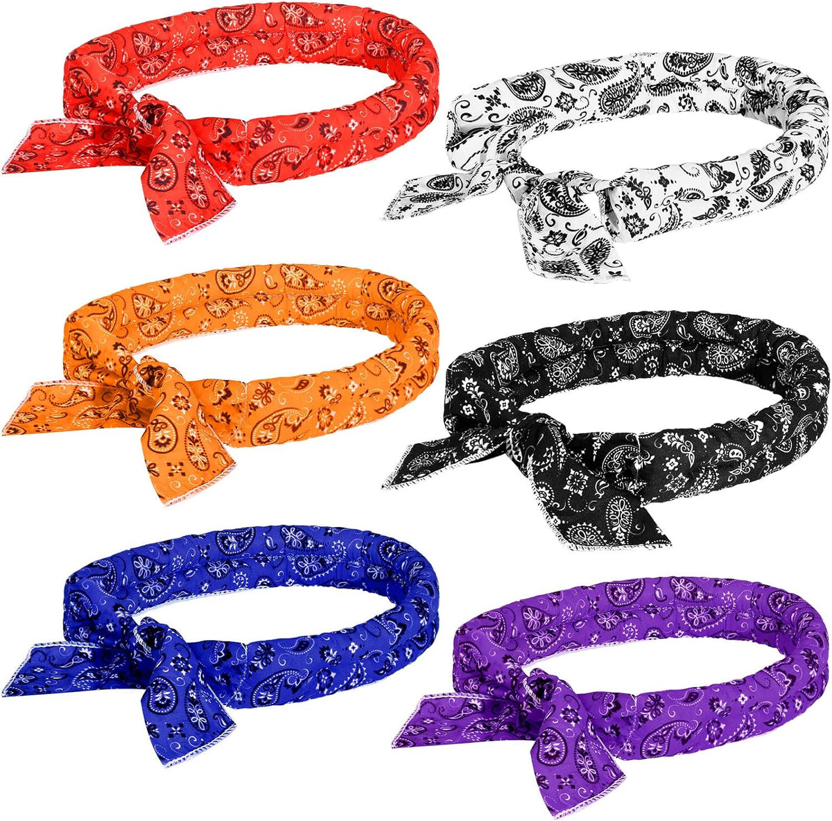Coume 6 Pack Cooling Neck Wraps, Cooling Bandana