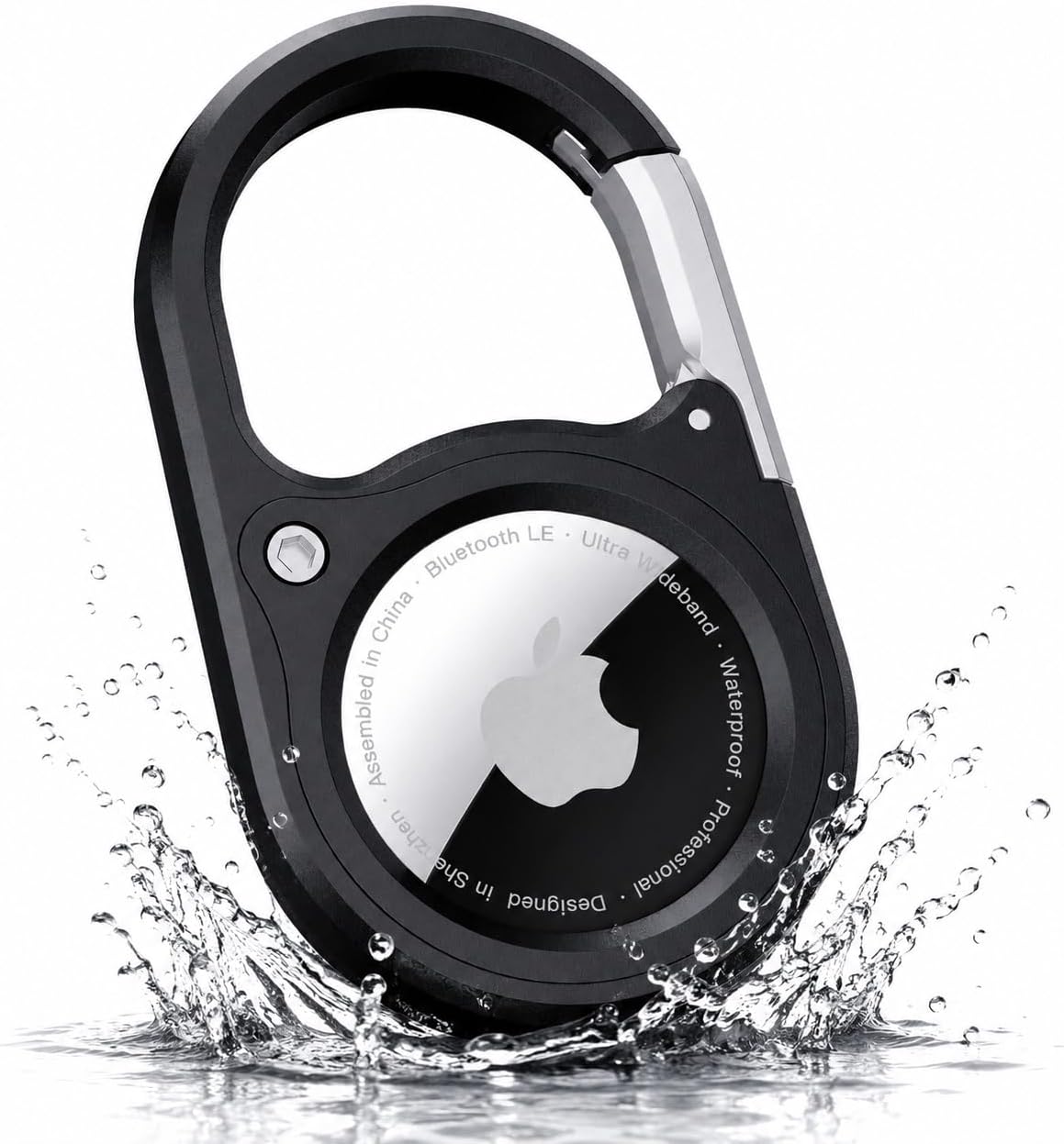 IPX8 Waterproof for Airtag Holder with Locking Carabiner