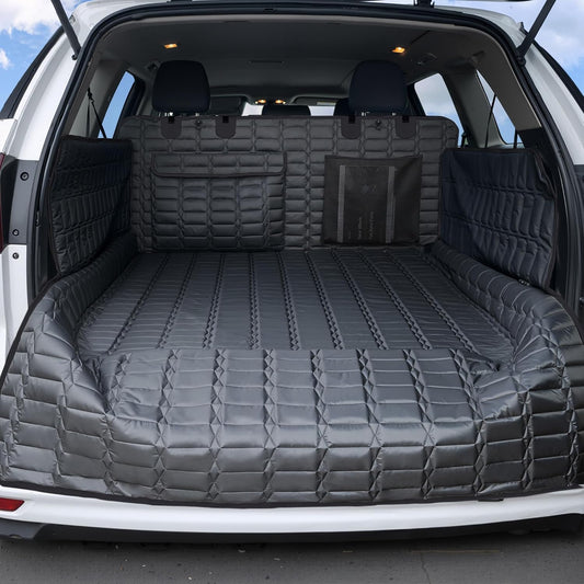 Reliadura SUV Cargo Liner for Dogs, Waterproof Dog Trunk Cover with Bumper Flap Protector, Pet Cargo Mat Cover for Suvs Sedans Vans, Non-Slip Scratchproof Dog Seat Cover, Large Size Universal Fit
