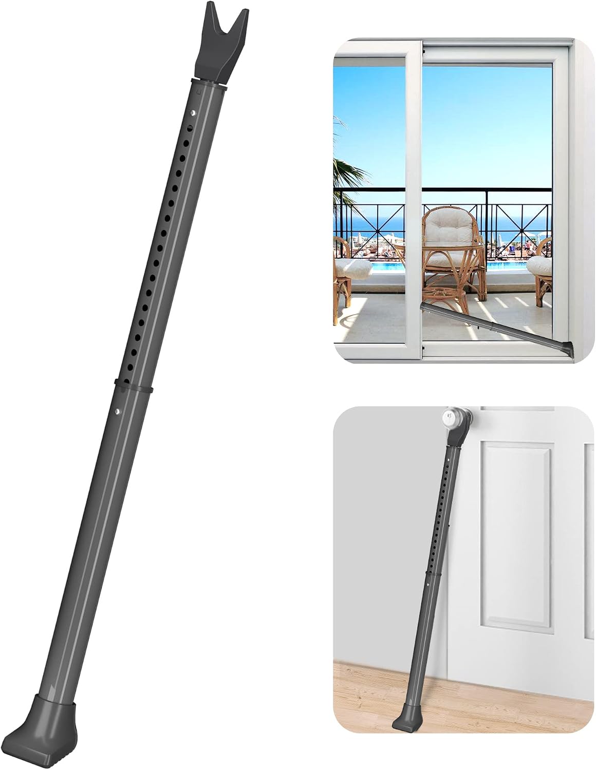 Acemining 1 Pack Door Security Bar, Patio Door Lock, 20-50 In