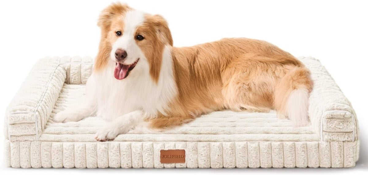 Orthopedic Large Dog Bed Furry Pet Bed, Washable Cover 36''X24''