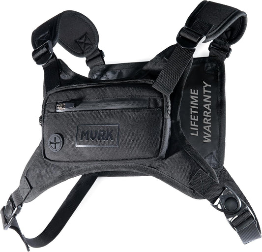 MVRK Water Resistant Running Vest Chest Pack, Phone Holder for Running, Lightweight Training Pack with Reflective Detail