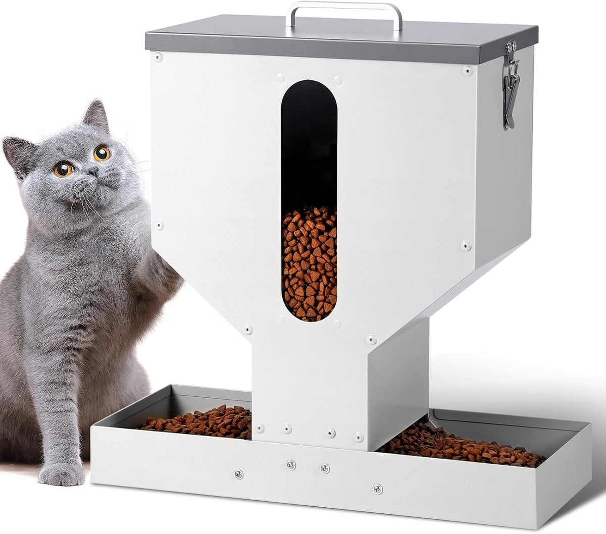 Gravity Cat Feeder 2 Cats - 12L Automatic Dual Cat Feeder
