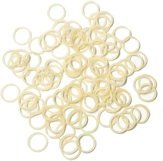 Hipgirl Pet Supply 200 Pack Tiny Rubber Bands Dog Hair Ties.3/8" Ivory Hair Rubber Bands for Dog Bows, Mini Rubber Bands for Hair,Dog Grooming Top Knots,Dog Bows,Braids,And Dreadlocks (Ivory)