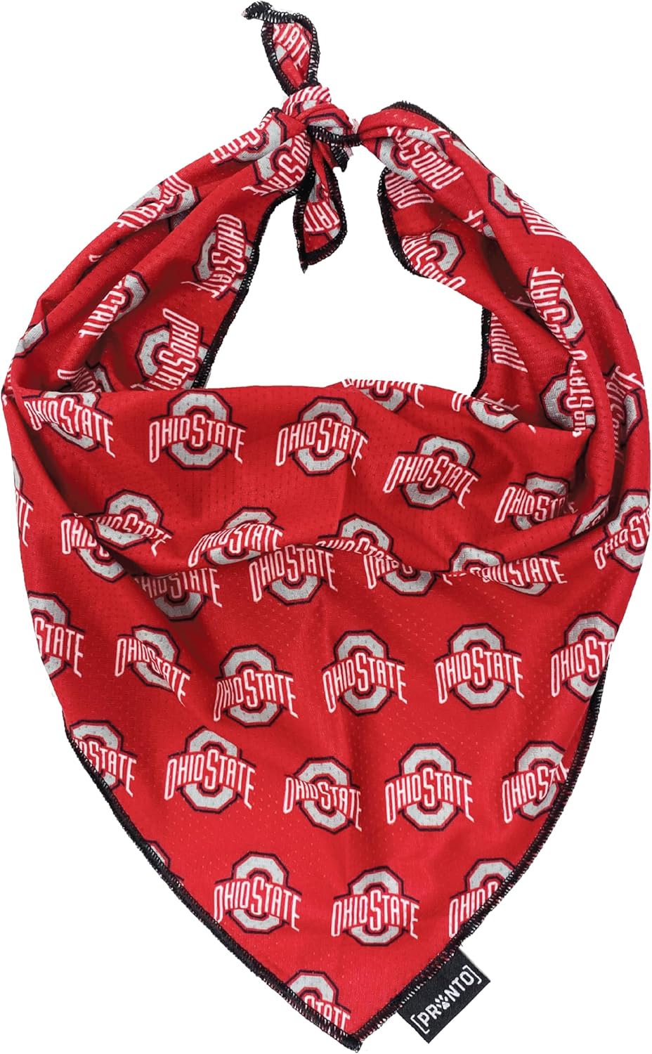 NCAA Ohio State | OSU Scarlet & Grey Logo Cooling Pet Bandana, Officially Licensed