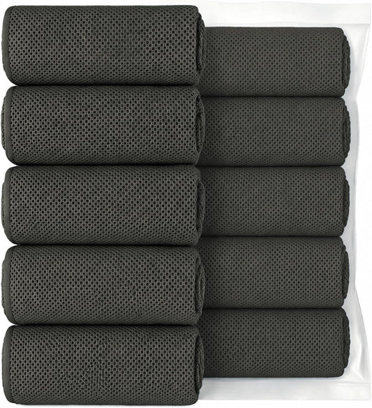 Puomue 5 Pack Cooling Towels, 40 Inches X 12 Inches, Breathable Soft Chilly Microfiber Towel for Yoga, Sport, Running, Workout, Gym, Camping and Fitness, Multicolor