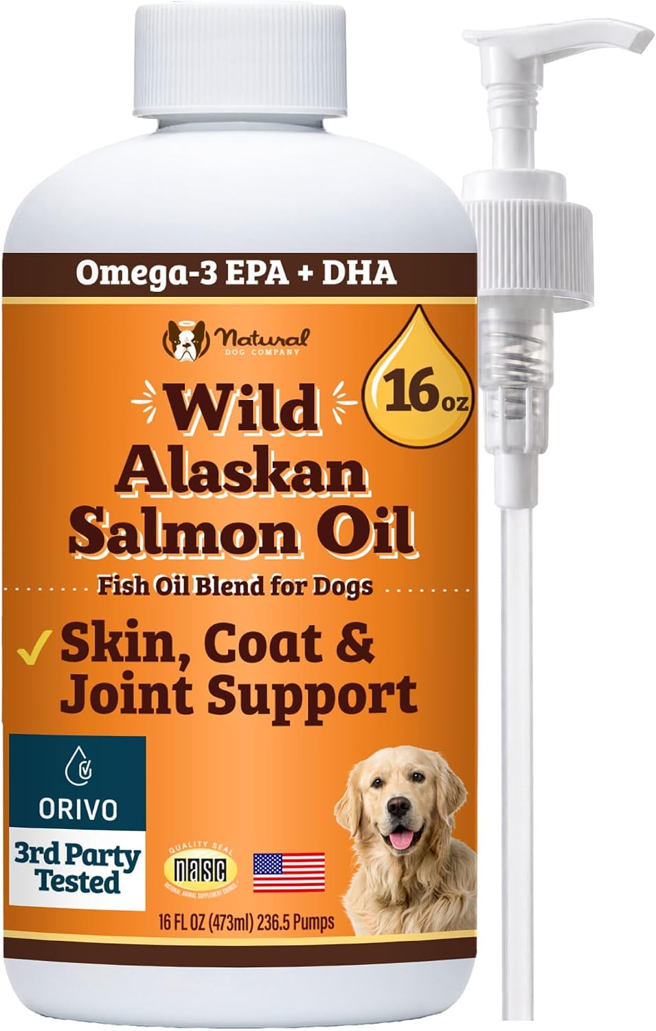 Natural Dog Company Ultra Omega Oil for Dogs -16Oz