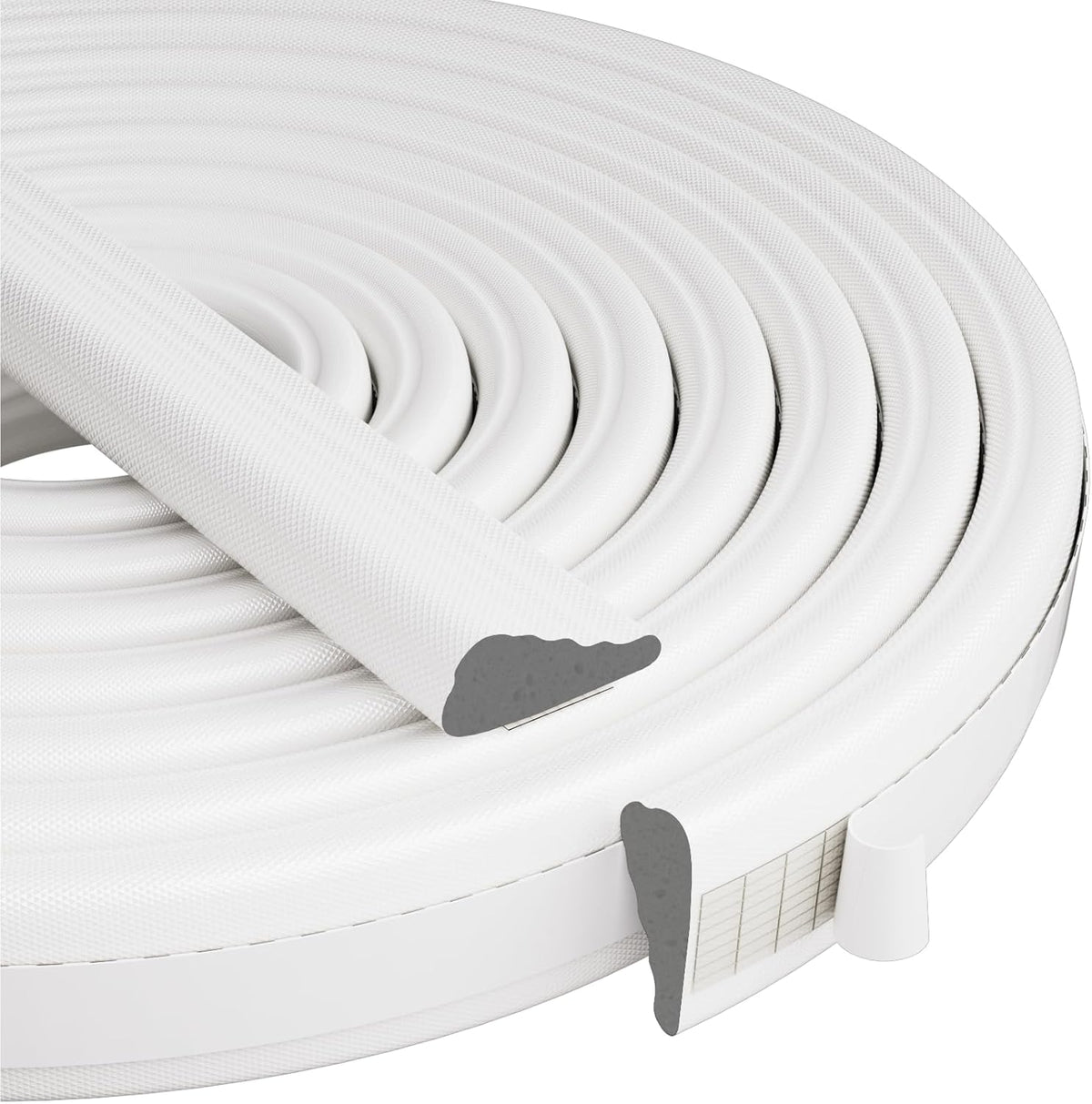 Kneelisa Wedge-Shape Window Weather Stripping Door Frame Seal 118” White