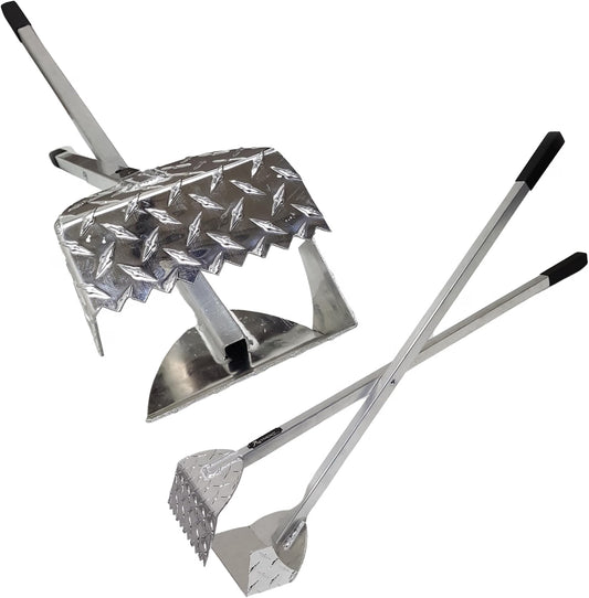 Dog Pooper Scooper with Waste Bag Dispenser – Small Size, Portable, Lightweight, One-Hand Operation, Leak-Proof, Durable Pet Waste Scooper (Grey)