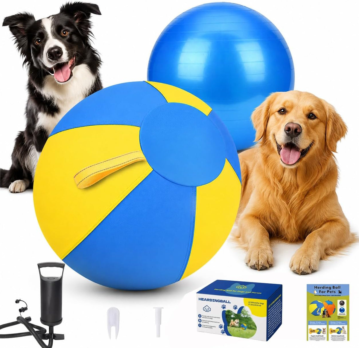 2026 Upgrade 25'' Herding Ball for Dogs Large Balls for Dog Toys (Blue)