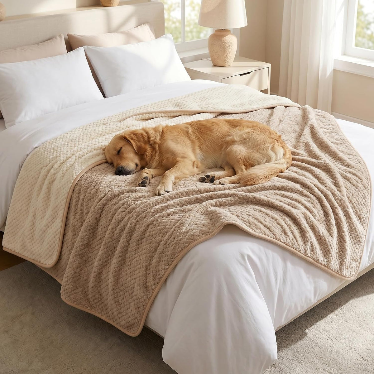 Catalonia Waterproof Dog Blanket, Reversible Leakproof Furniture Protector