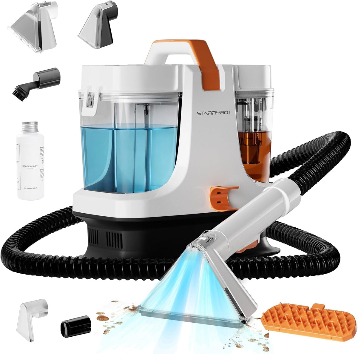 Starrybot Upholstery Cleaner Machine, 18Kpa Pet Stain Extractor(White)
