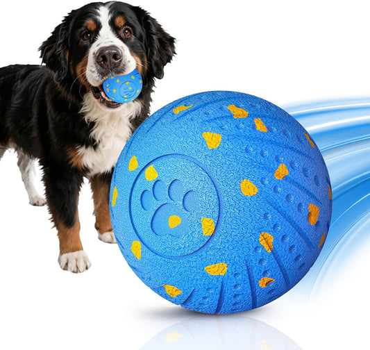 Interactive Dog Toys Smart Dog Ball for Aggressive Chewers Auto Bounce Blue