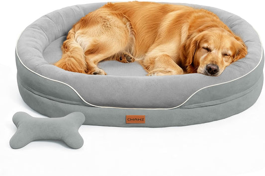 INVENHO Orthopedic Dog Beds Large Sized, XL Washable Dog Sofa with Egg-Crate Foam, Waterproof Lining and Non-Skid Bottom