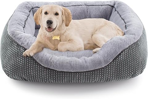 Waterproof Medium Size Dog Crate Bed Orthopedic 35X22 Grey