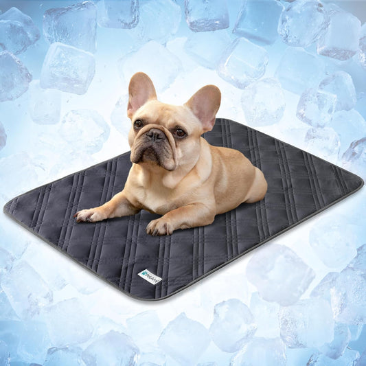Zonli Dog Cooling Mat, 40" X 27" Medium, Cooling Pad Waterproof, Pet Cool Mats for Dogs and Cats Use in Crate, Tunk, Camping, Outdoors, Portable, Machine Washable, Durable, without Gel,Green
