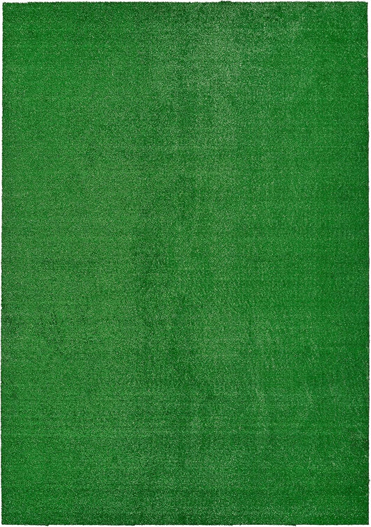 Garland Rug Artificial Grass 7 Ft. X 10 Ft. Large Indoor/Outdoor Area Rug Green -Lush Green, Durable, and Low-Maintenance for Patios, Lawns, and More