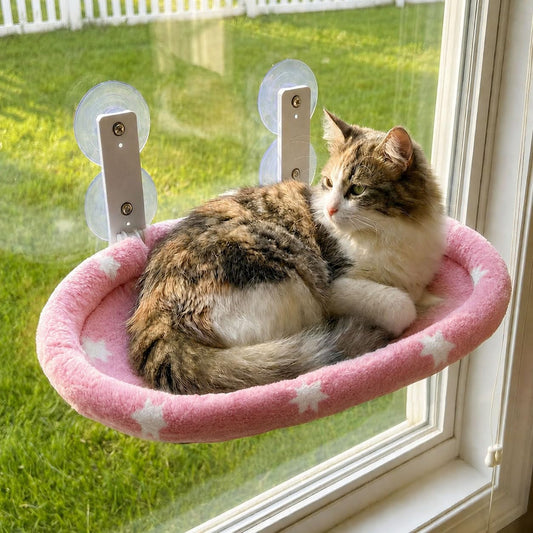 Pink Cat Window Perch Suction Cups Cat Window Hammock