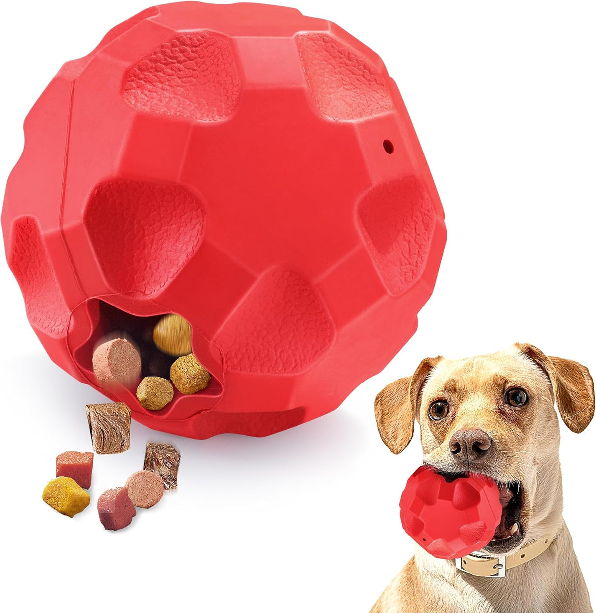 Rubber Treat Dispensing Dog Toys for Aggressive Chewers Large Breed