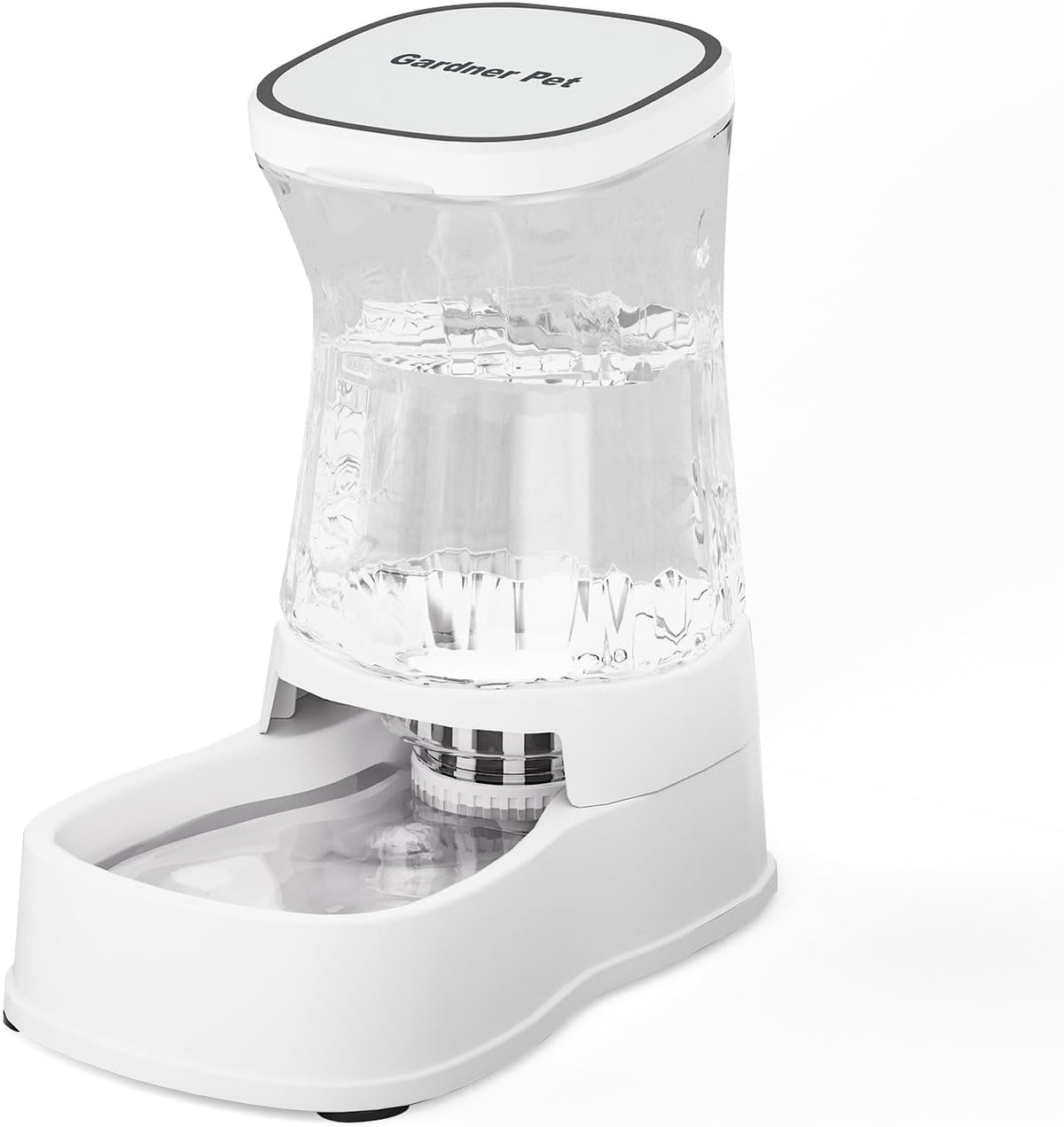 Gardner Pet 1.0Gal Gravity Automatic Dog Water Bowl Dispenser 100% BPA Free(White)
