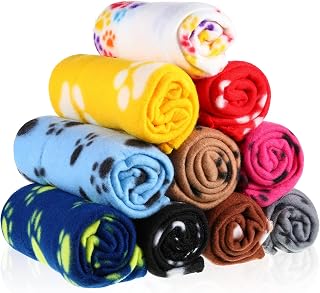Tatuo 10 Pcs Puppy Blanket for Dog Cat, 24 X 28 Inch, Vibrant Color