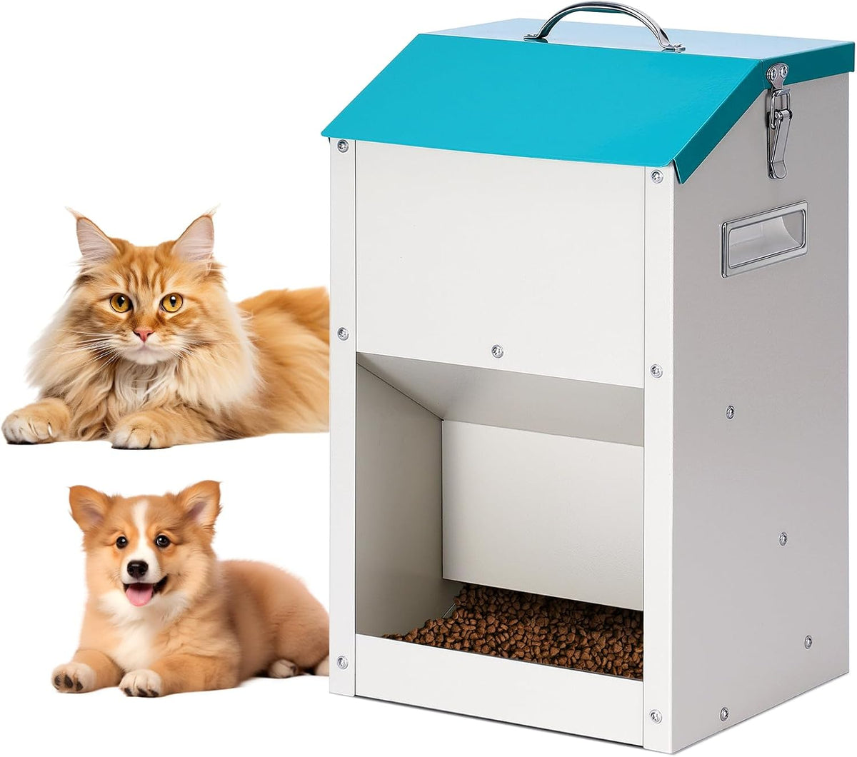 PKNYBZN Automatic Dog & Cat Feeder, 14L Outdoor Gravity Dog Feeder Use