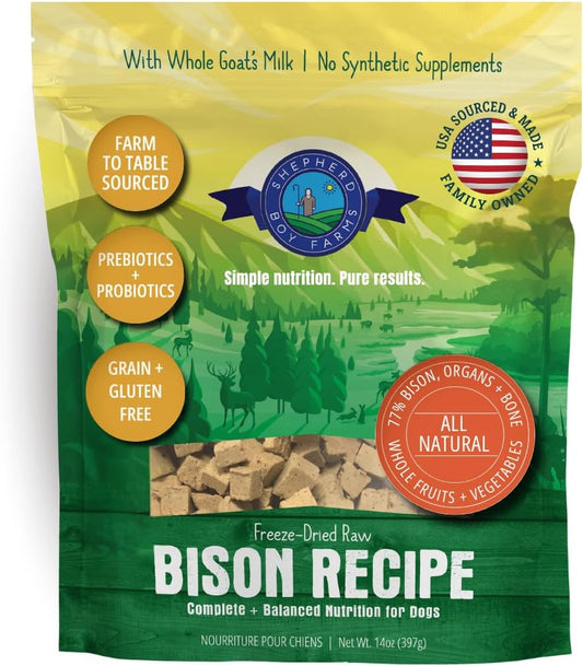 Vital Essentials Freeze Dried Dog Food, Beef Crunchy Mini Nibs, 14 Oz Bag