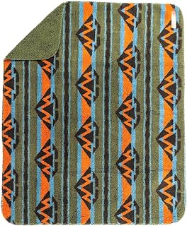 Wilderdog Sherpa Fleece Waterproof Dog Blanket - 50" X 40" - Olive